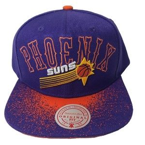 Mitchell & Ness Phoenix Suns Spray Paint Purple Orange Brim Snapback Hat Cap NWT